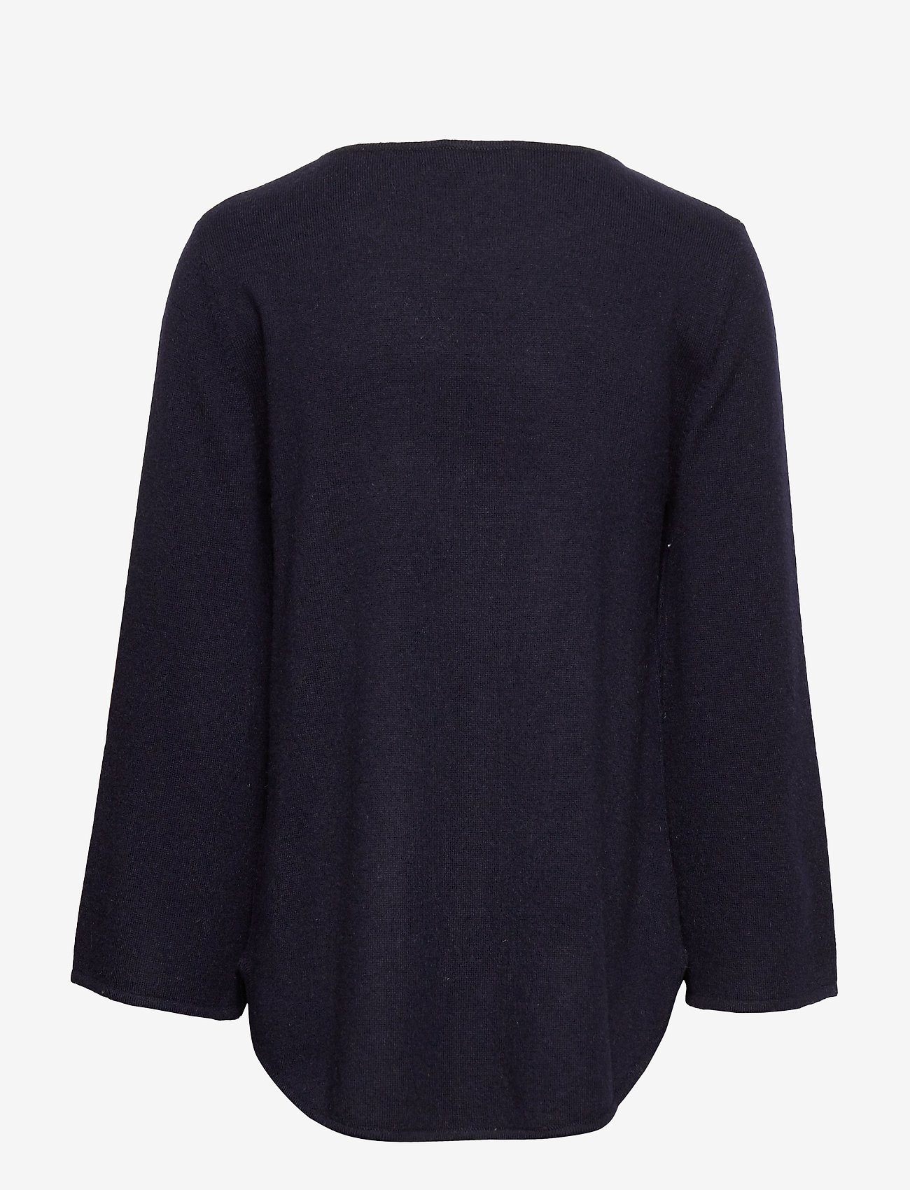 Davida Cashmere - Quarter Wide Sleeve Sweater - navy - 1