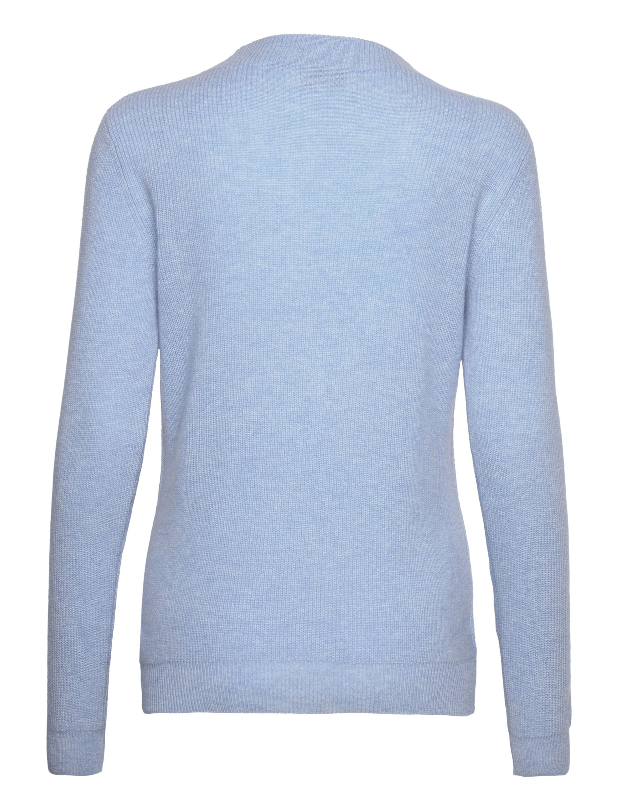 Davida Cashmere - Rib Funnel Neck Sweater - blue fog - 1