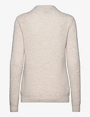 Davida Cashmere - Rib Funnel Neck Sweater - džemperi - light beige - 1
