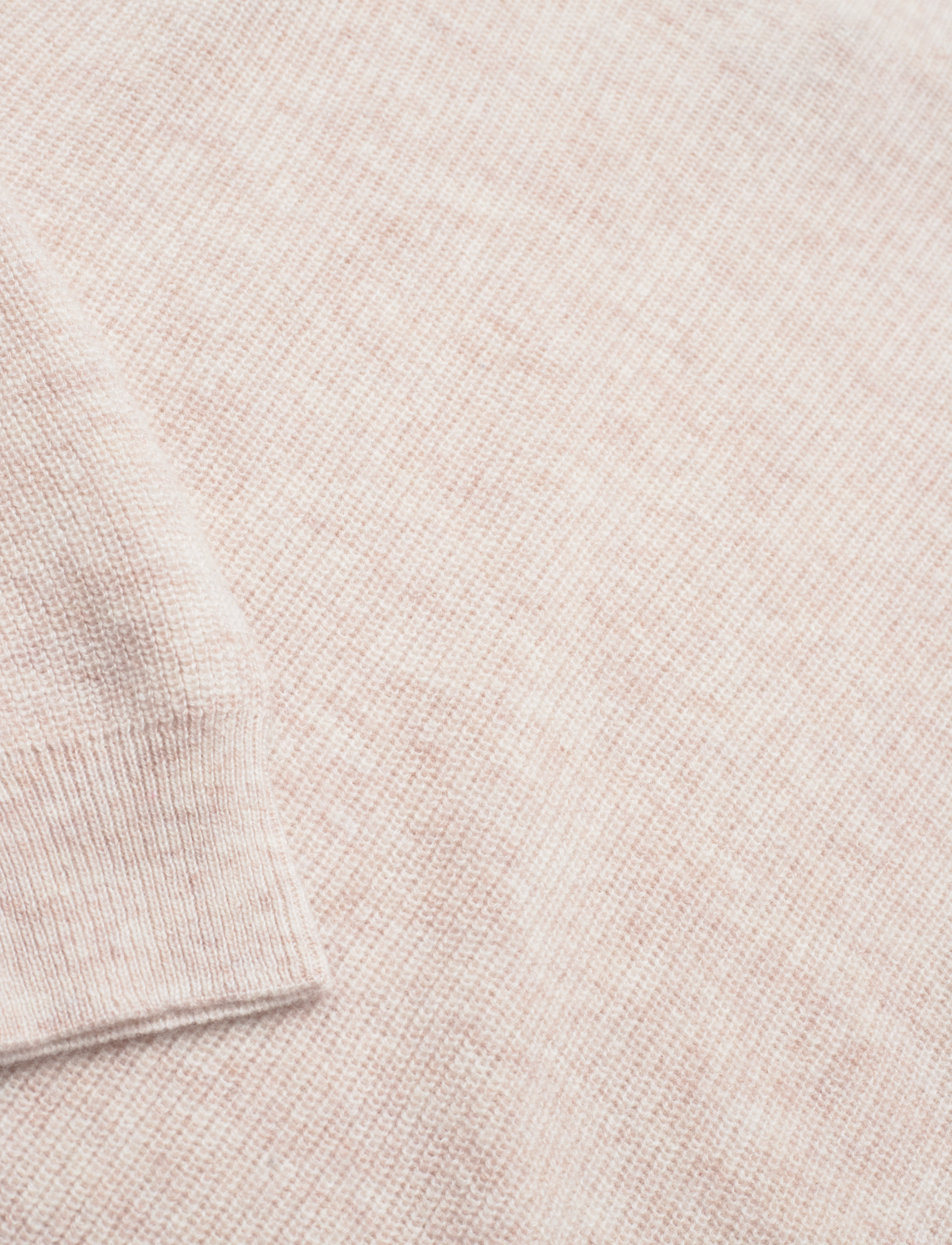 Davida Cashmere - Rib Funnel Neck Sweater - light beige - 2