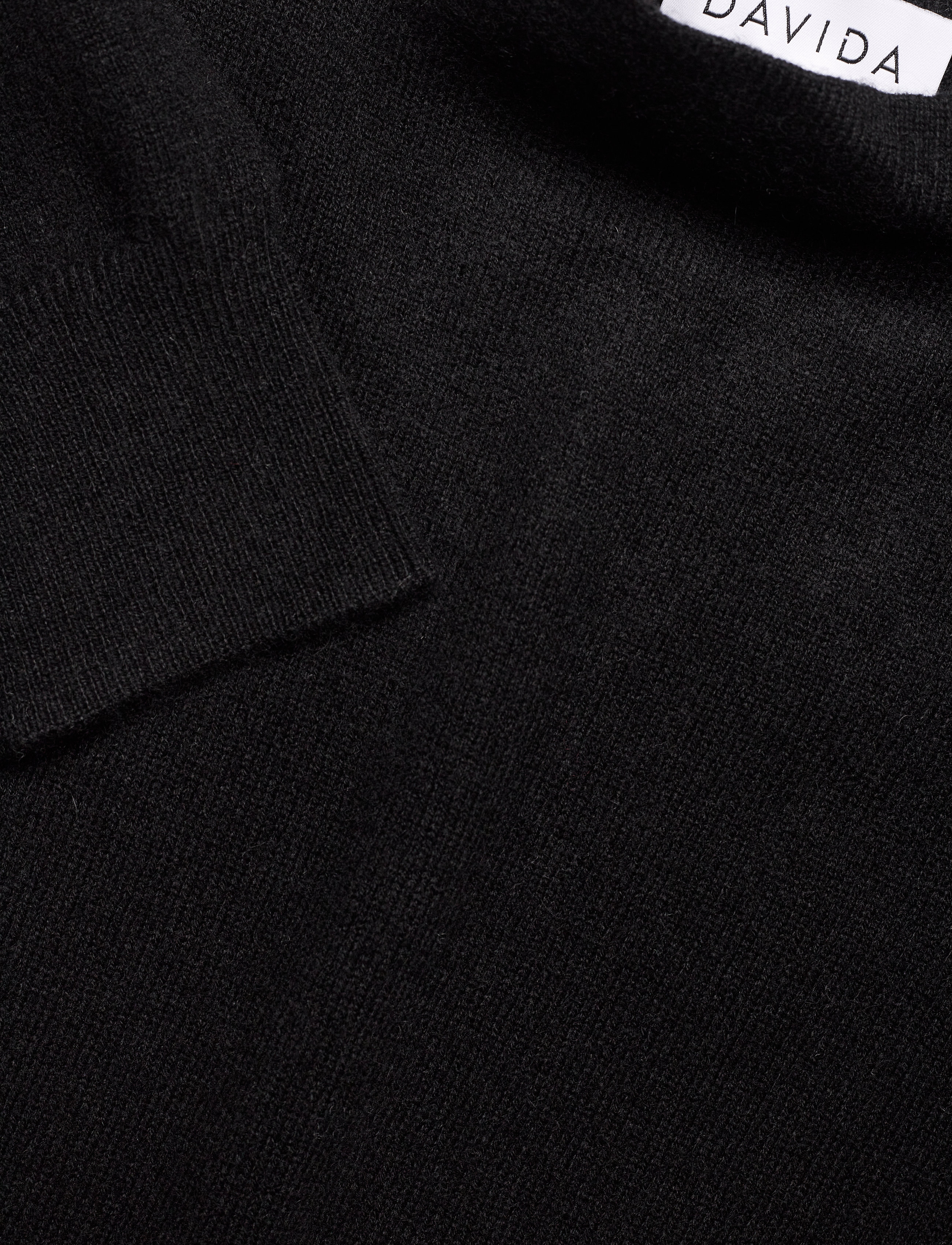 Davida Cashmere - Funnel Neck Sweater - black - 2