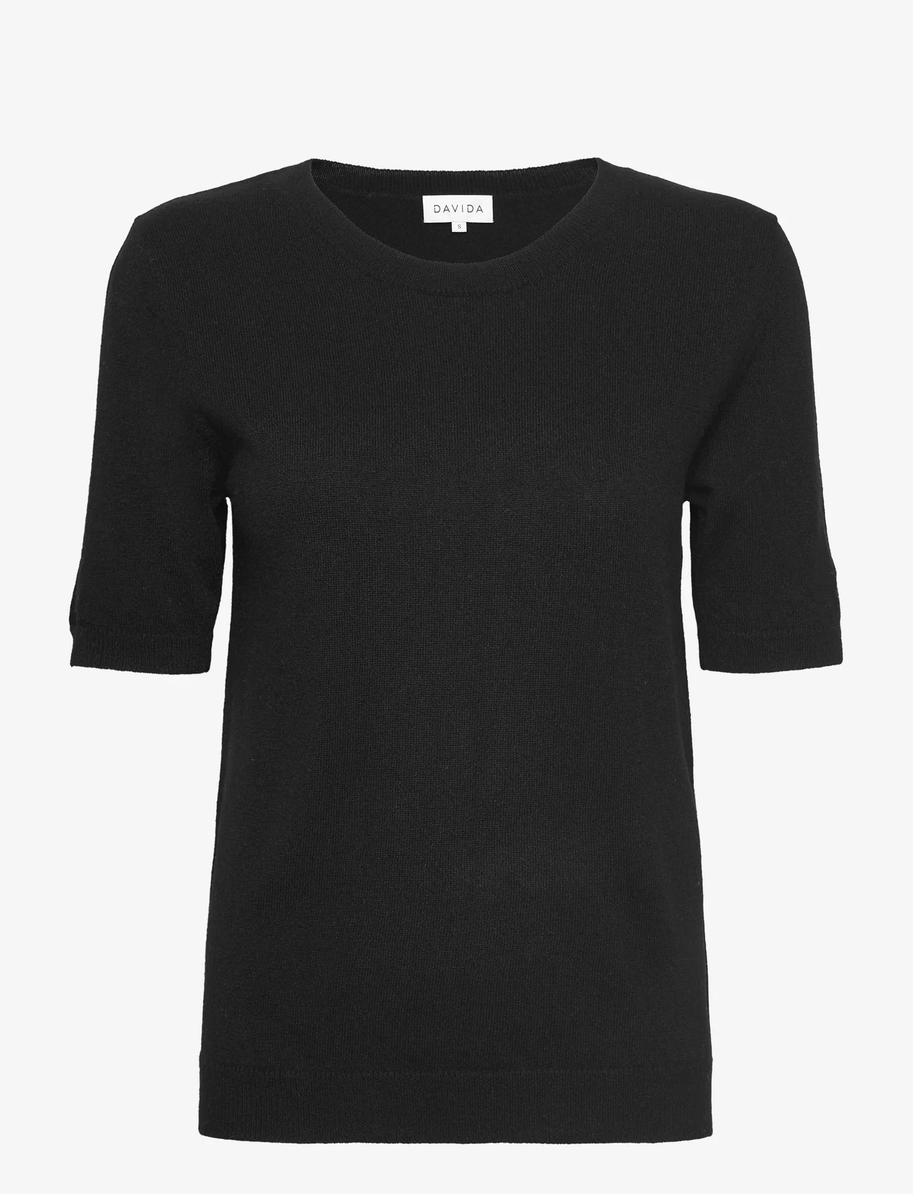 Davida Cashmere - T-shirt Oversized - strikkegensere - black - 0
