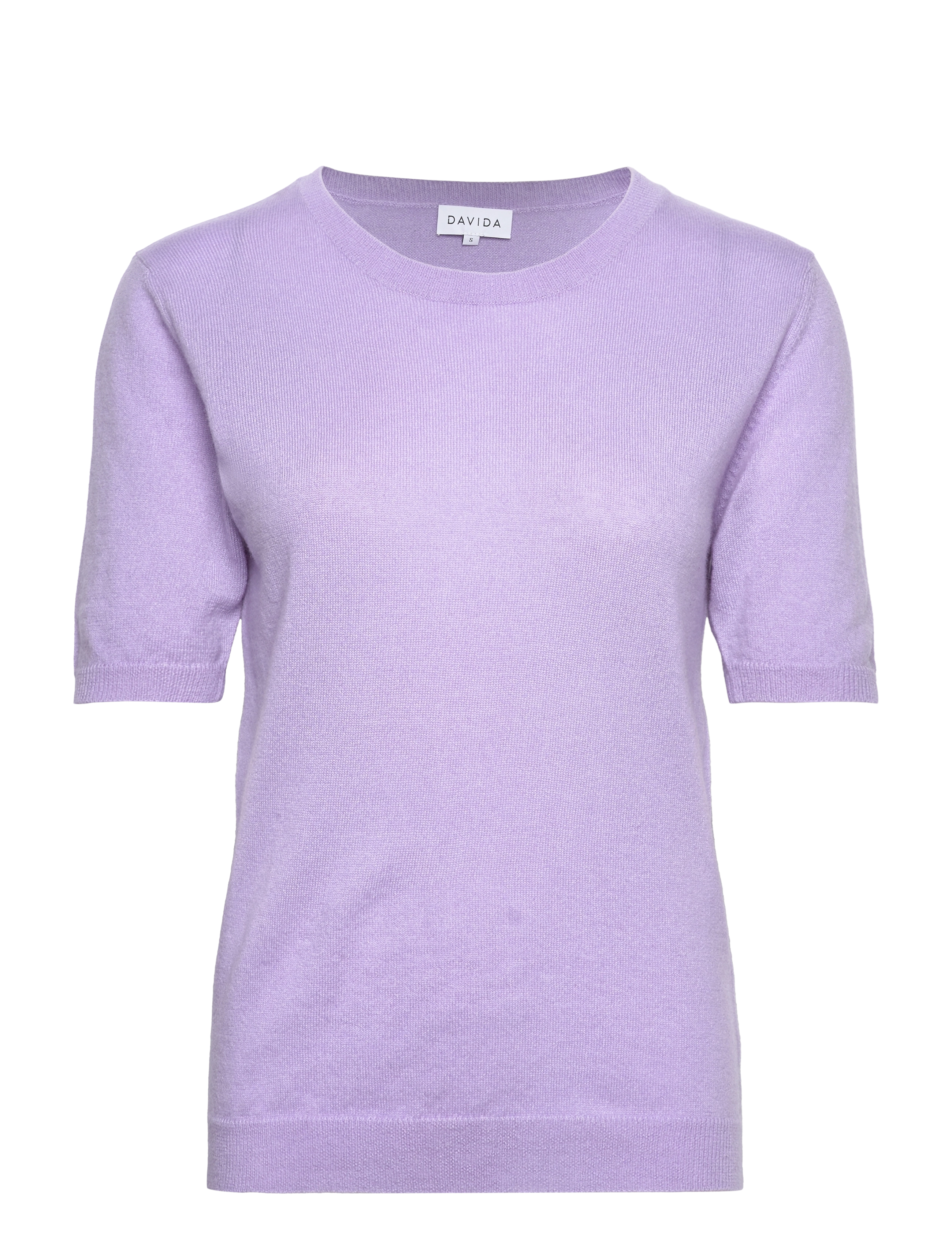 Davida Cashmere T-Shirt Oversized, M, Knitwear, Lila - Jumpers, Frauen