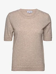 Davida Cashmere - T-shirt Oversized - strikkegensere - light beige - 0