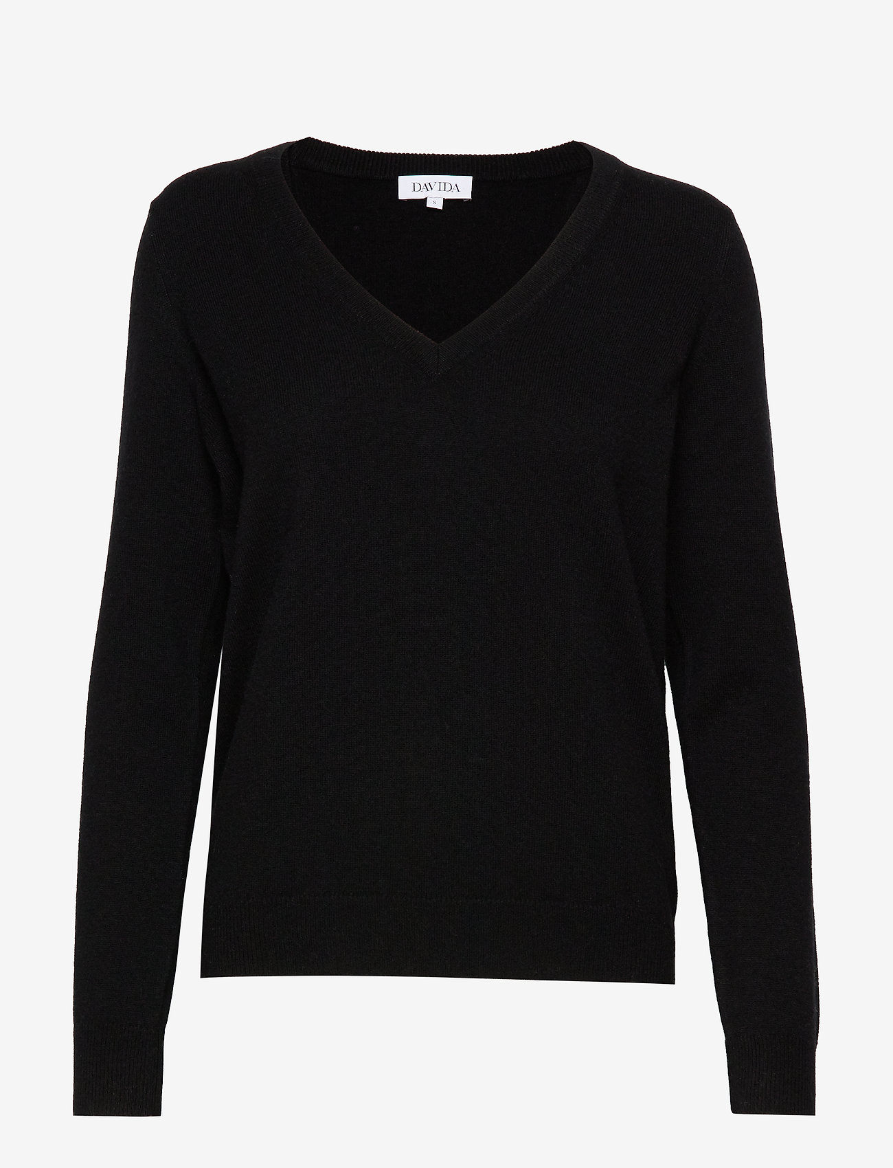 Davida Cashmere - V-neck Loose Sweater - black - 0