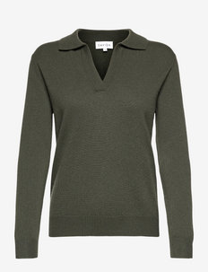 Open Collar Sweater, Davida Cashmere