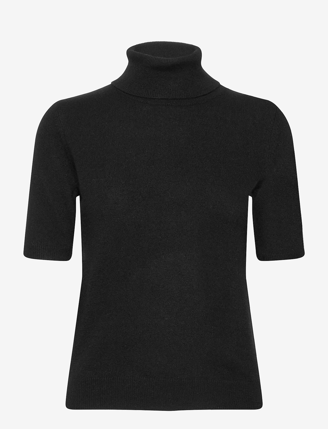 Davida Cashmere - Turtleneck T-shirt - polotröjor - black - 0