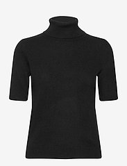 Davida Cashmere - Turtleneck T-shirt - poolopaidat - black - 0