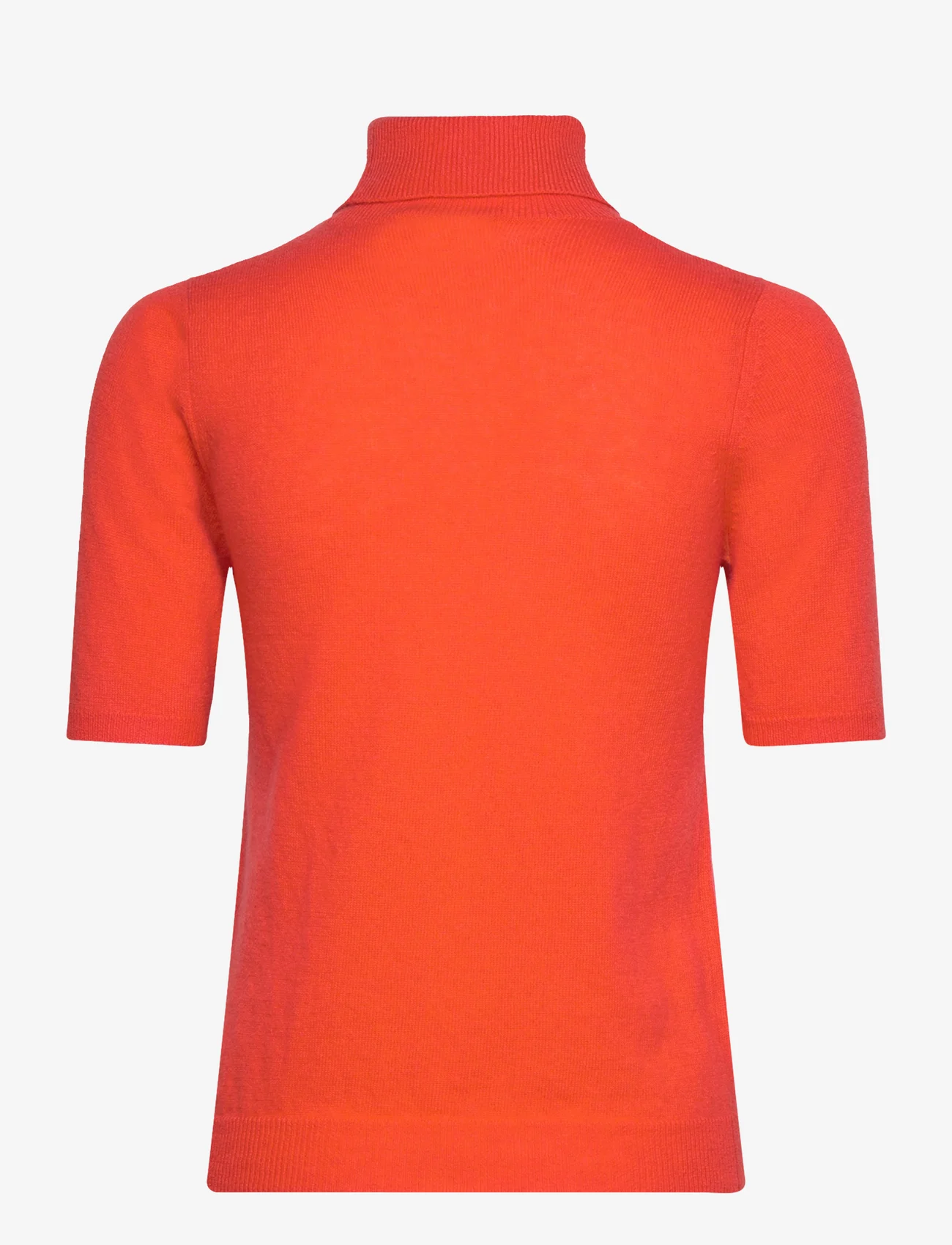 Davida Cashmere - Turtleneck T-shirt - rullekraver - blood orange - 1