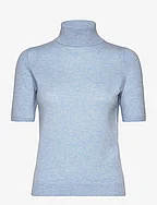 Turtleneck T-shirt - BLUE FOG