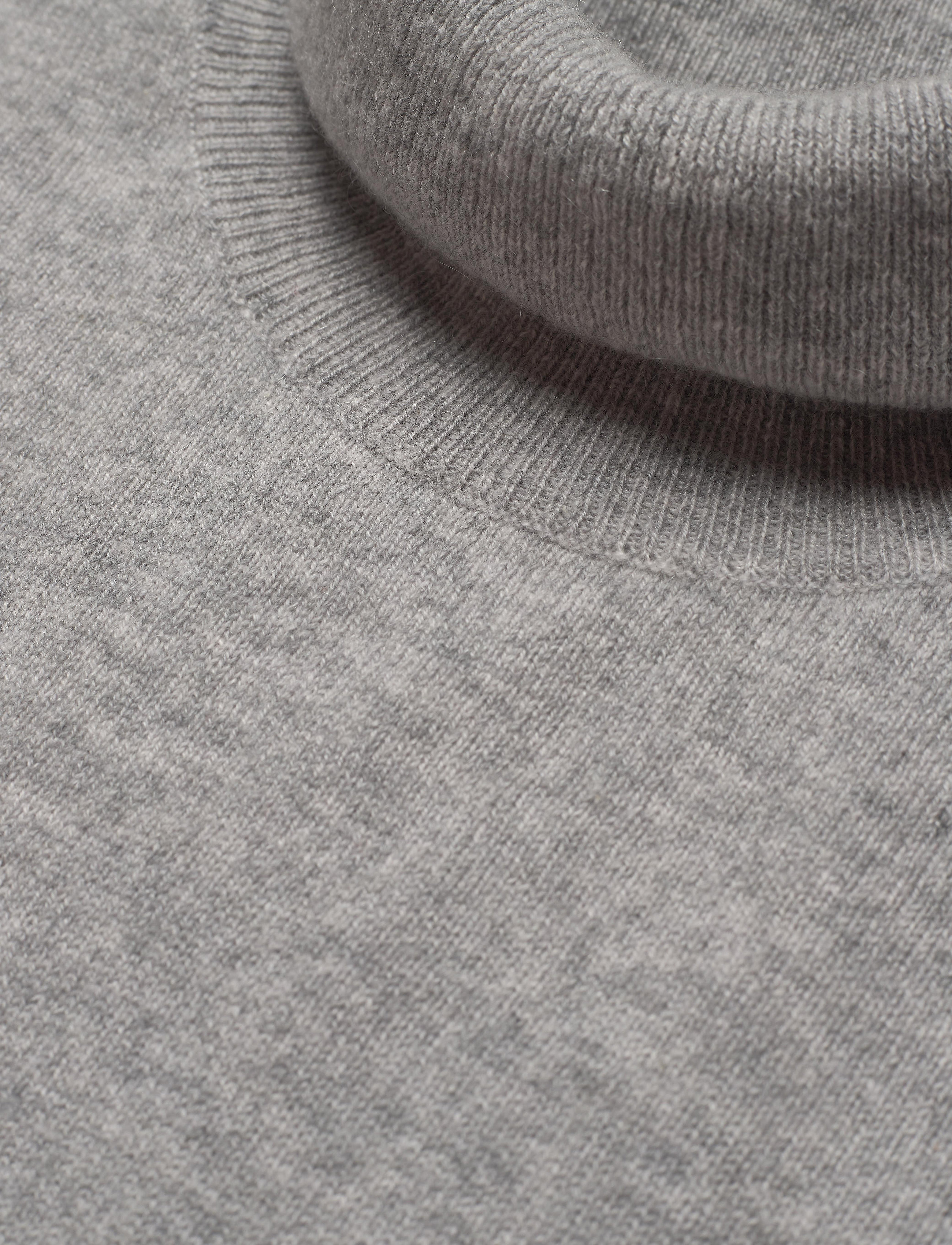 Davida Cashmere - Turtleneck T-shirt - light grey - 3