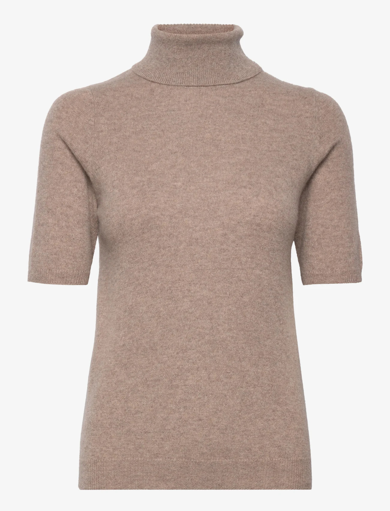 Davida Cashmere - Turtleneck T-shirt - megztiniai su aukšta apykakle - mink - 0