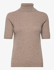 Davida Cashmere - Turtleneck T-shirt - megztiniai su aukšta apykakle - mink - 0