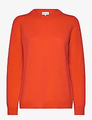 Davida Cashmere - Straight O-neck Sweater - strikkegensere - blood orange - 0