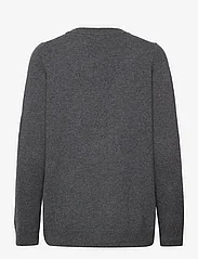 Davida Cashmere - Straight O-neck Sweater - strikkegensere - dark grey - 1