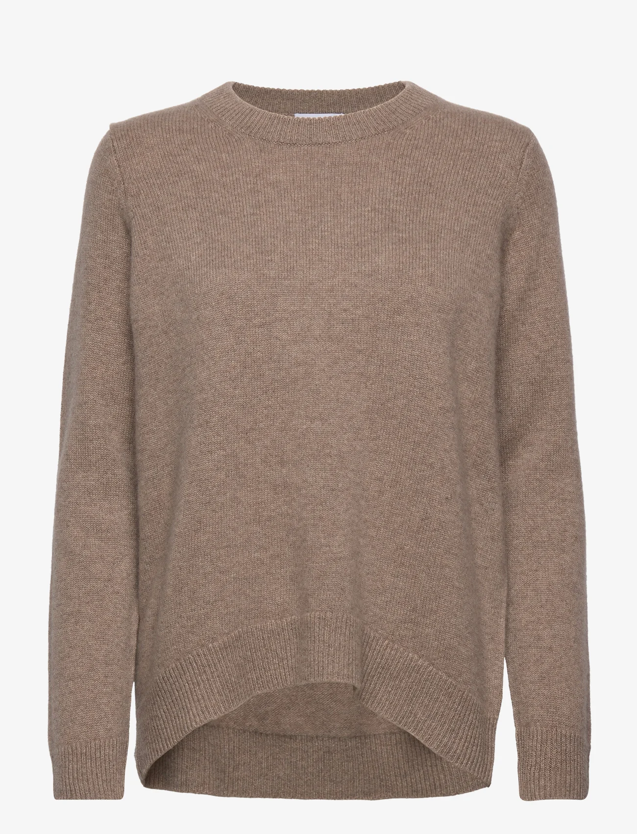 Davida Cashmere - Straight O-neck Sweater - pullover - mink - 0