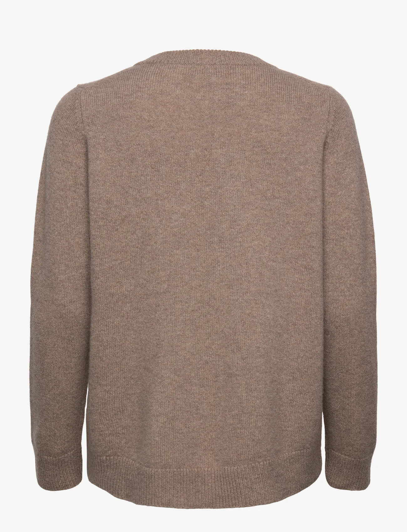 Davida Cashmere - Straight O-neck Sweater - swetry - mink - 1