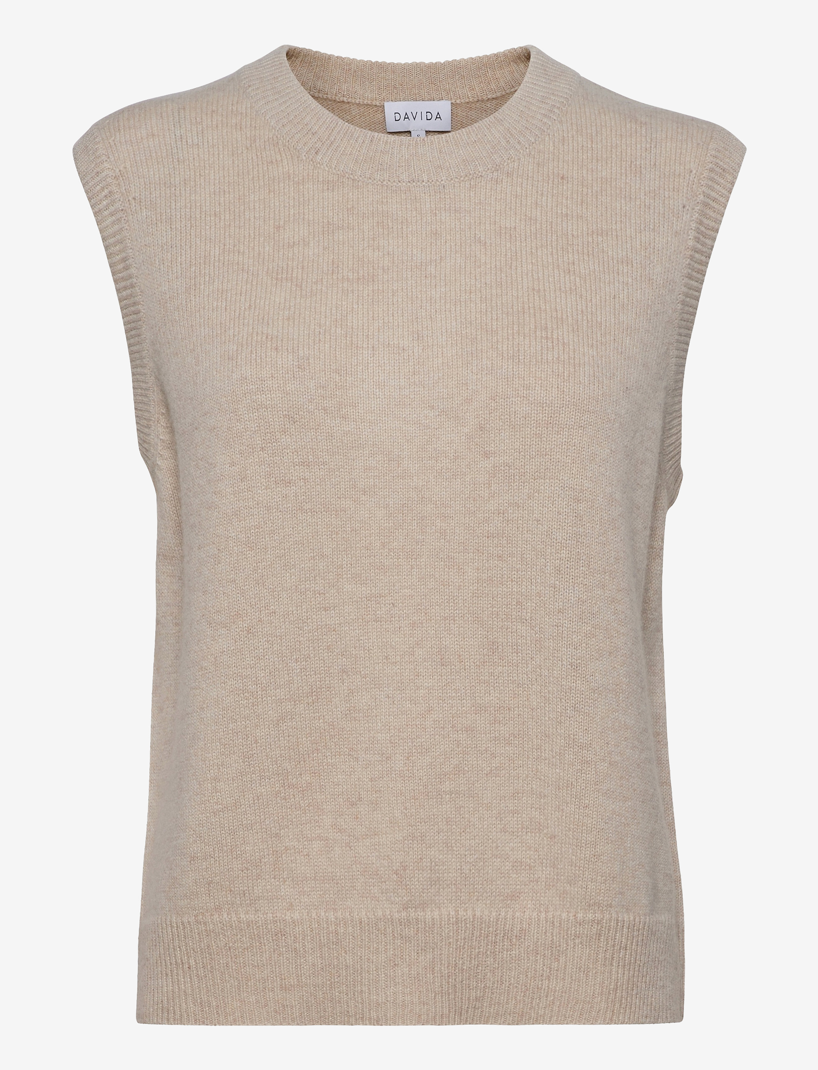 Davida Cashmere - O-neck Vest - light beige - 1