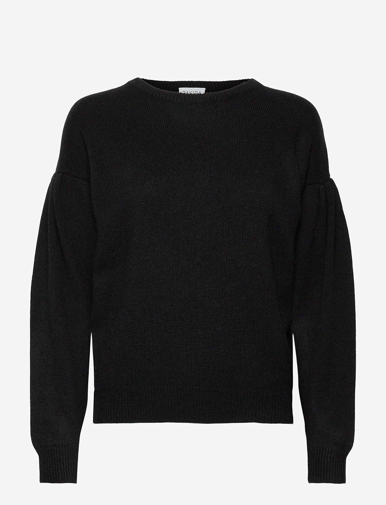 Davida Cashmere - Volume Sleeve Sweater - black - 0