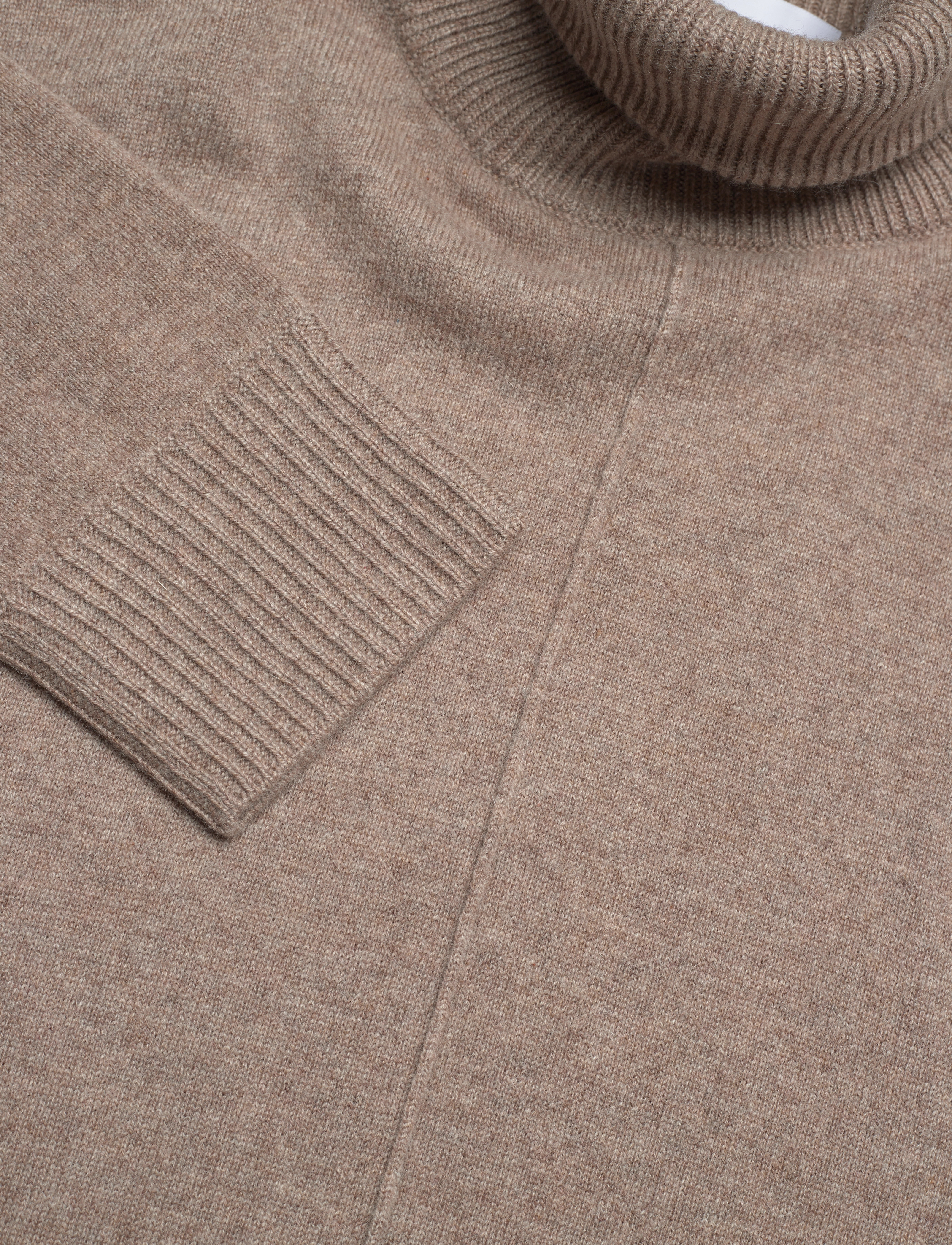 Davida Cashmere - Double Collar Wide Sweater - mink - 2