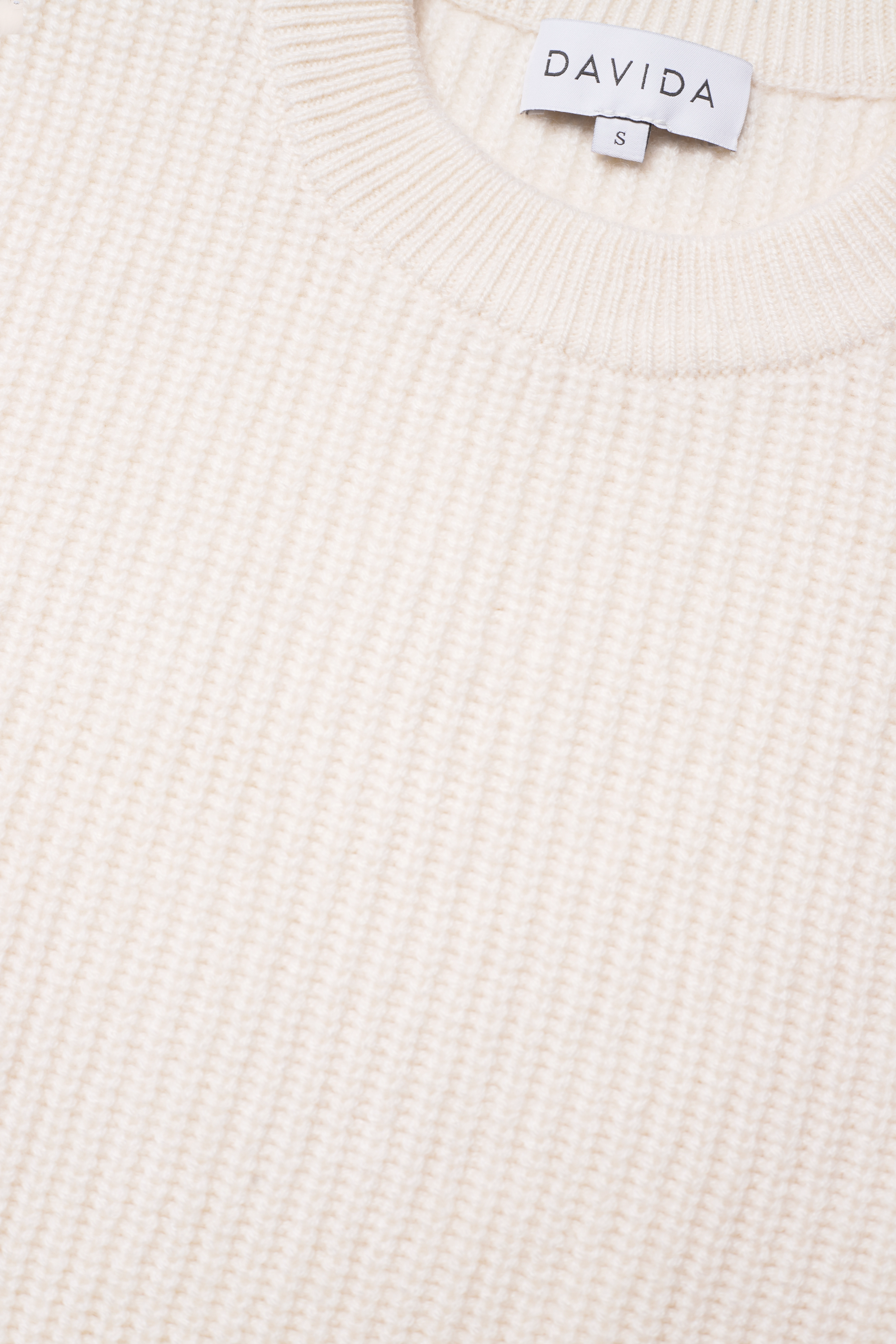 Davida Cashmere - Rib O-neck Long Vest - white - 2