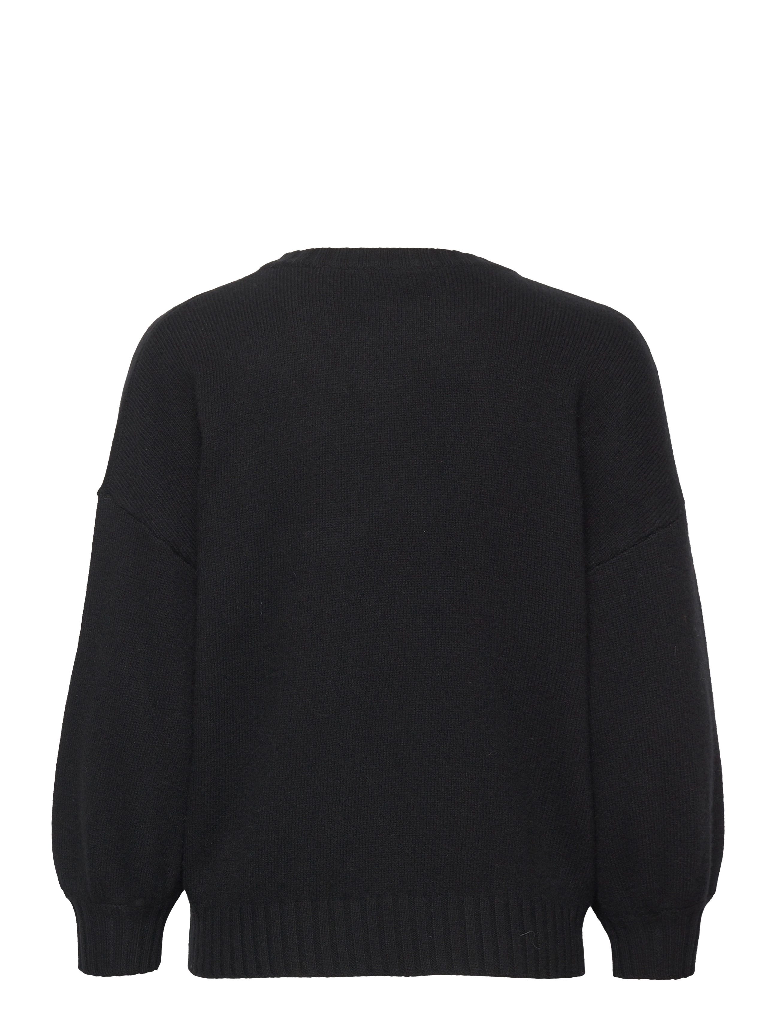 Davida Cashmere - Quarter Balloon Sleeve Sweater - black - 1