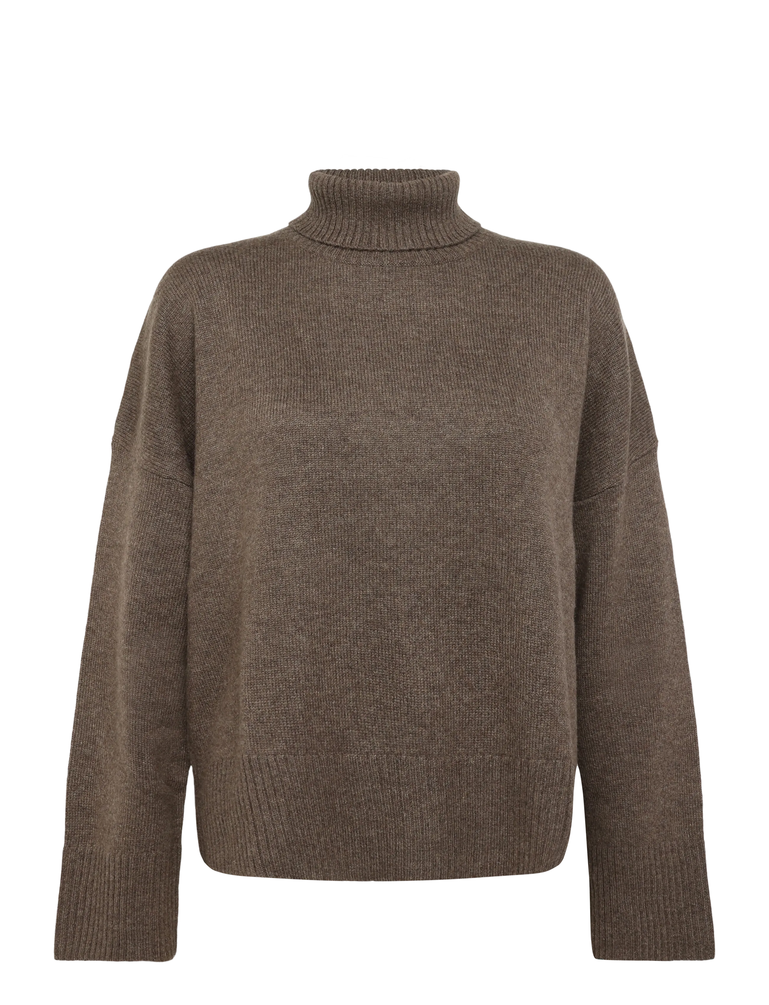 Davida Cashmere chunky roll neck sweater - Kollektionen - CACAO / brown