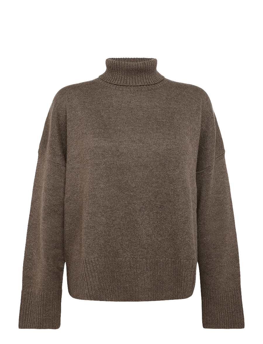 Davida Cashmere - chunky roll neck sweater - kaschmir - cacao - 0