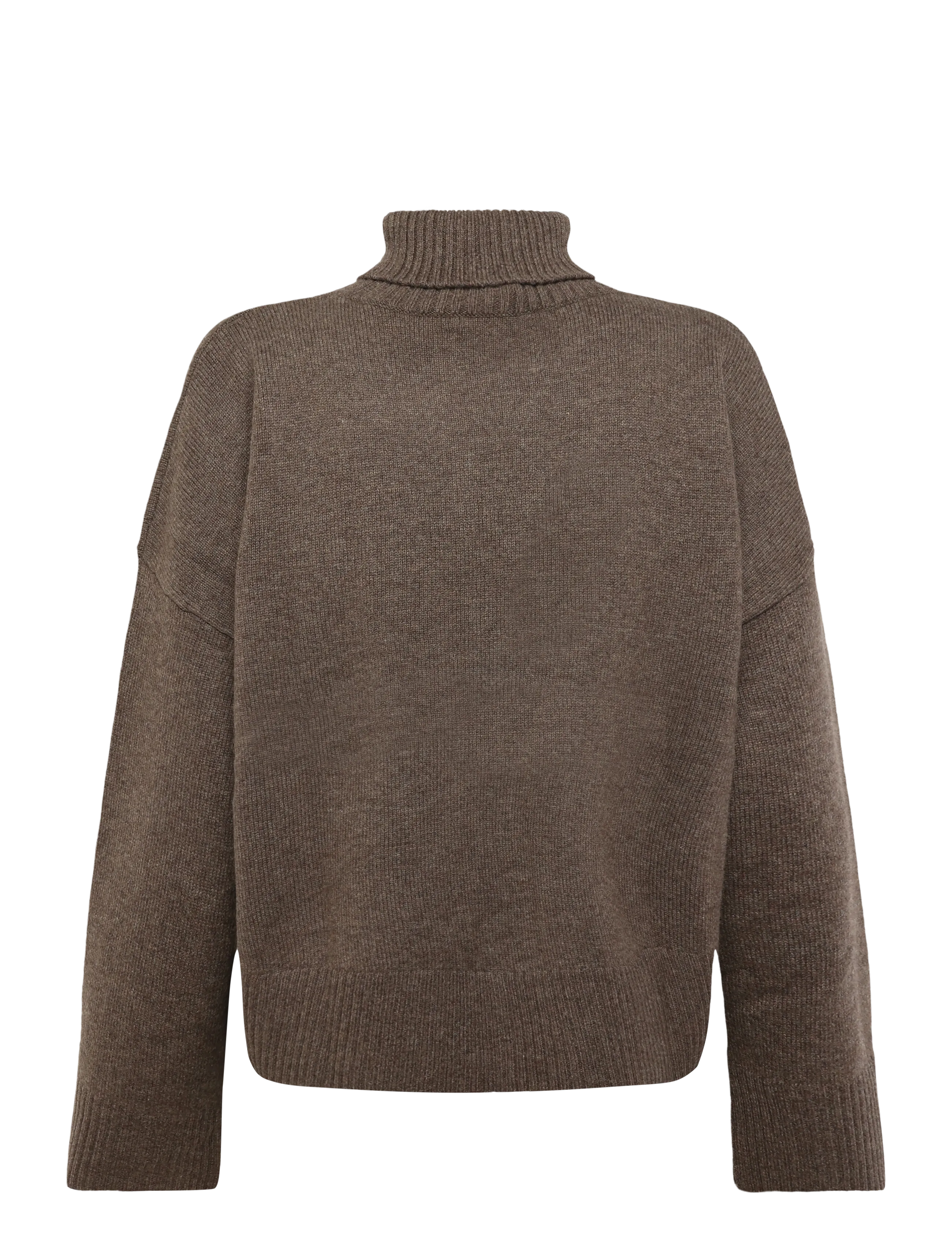 Davida Cashmere - chunky roll neck sweater - cashmere - cacao - 1