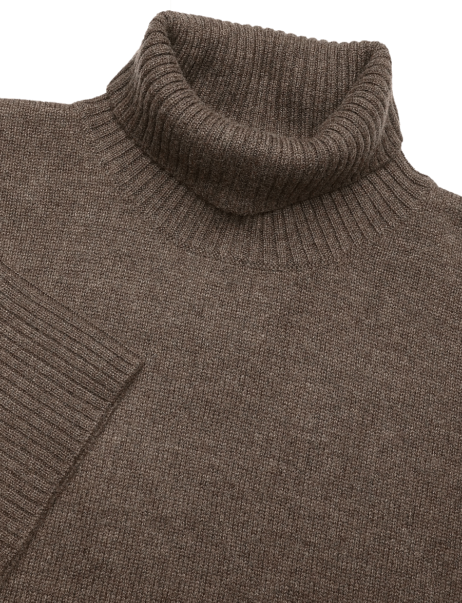 Davida Cashmere - chunky roll neck sweater - kaschmir - cacao - 2