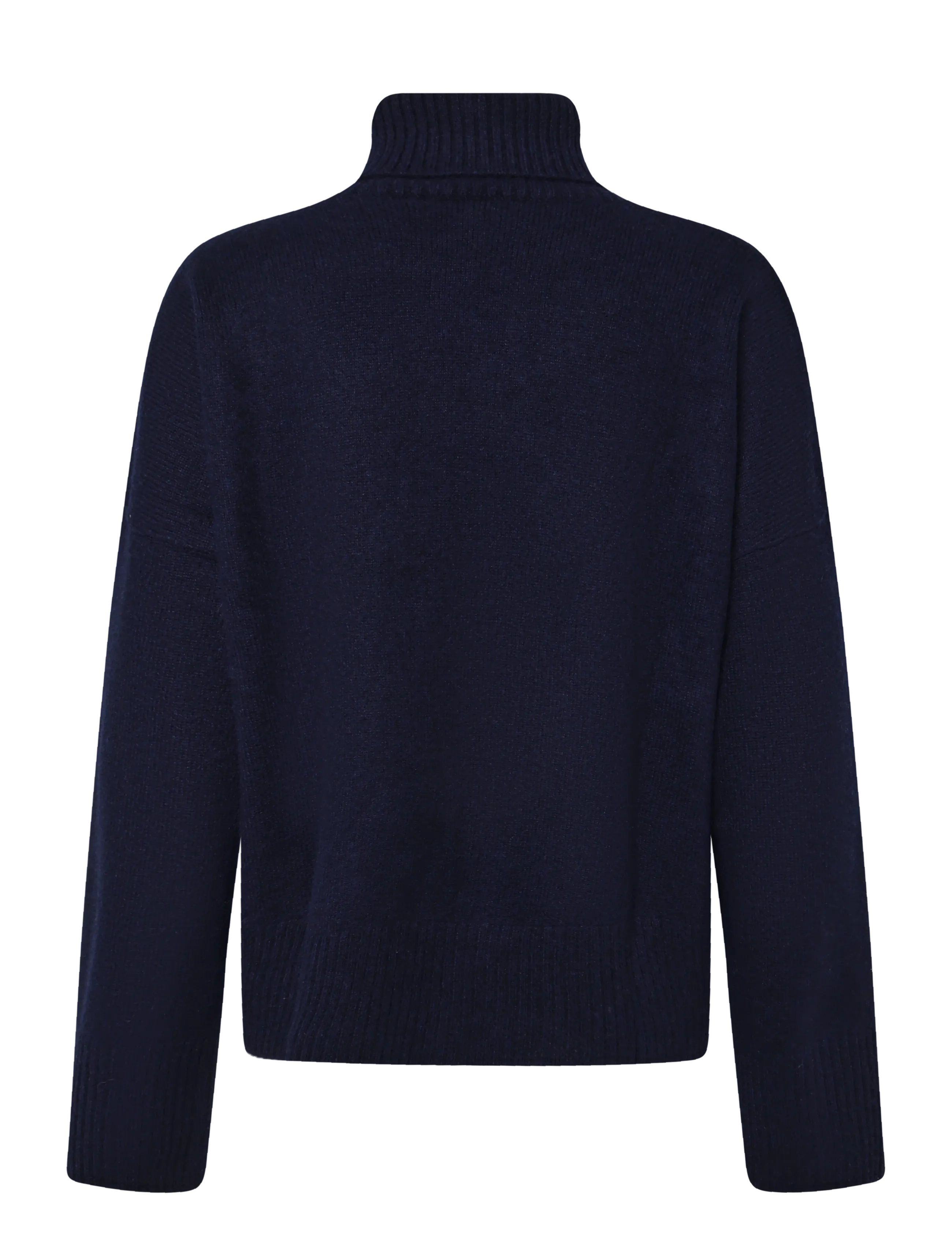 Davida Cashmere - chunky roll neck sweater - kashmir - navy - 1