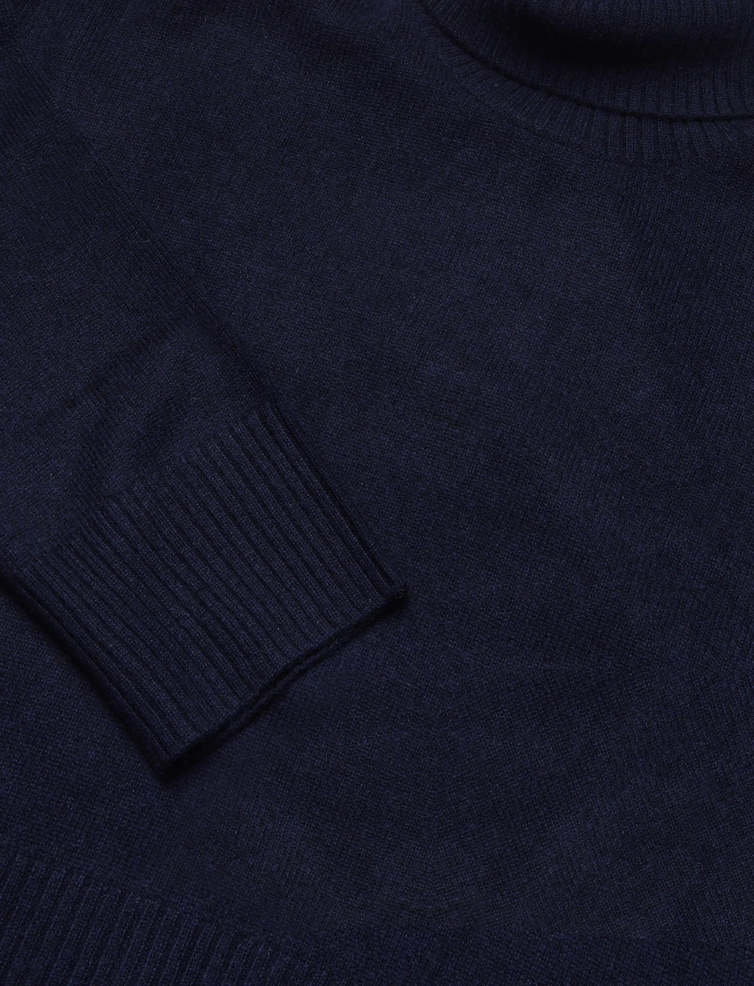 Davida Cashmere - chunky roll neck sweater - kashmir - navy - 2