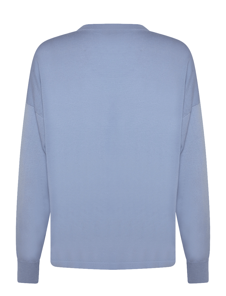 Davida Cashmere - Fine Knit Straight Sweater - kaschmir - light blue - 1