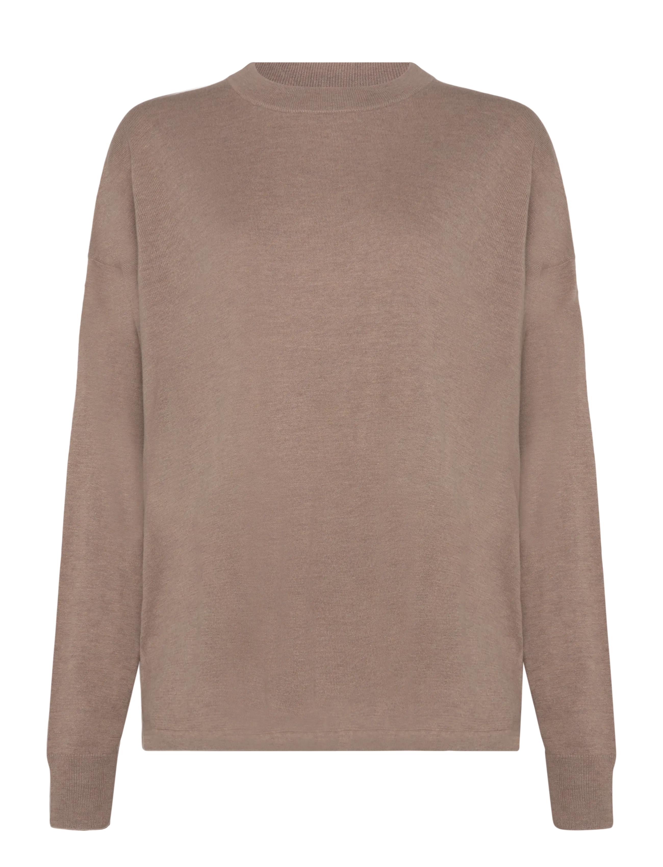 Davida Cashmere Fine Knit Straight Sweater - Strickmode - MINK / beige