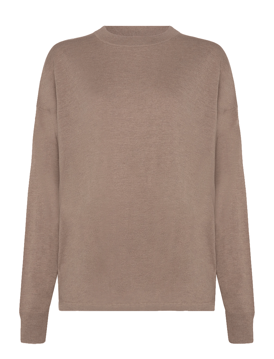 Davida Cashmere - Fine Knit Straight Sweater - kaschmir - mink - 0