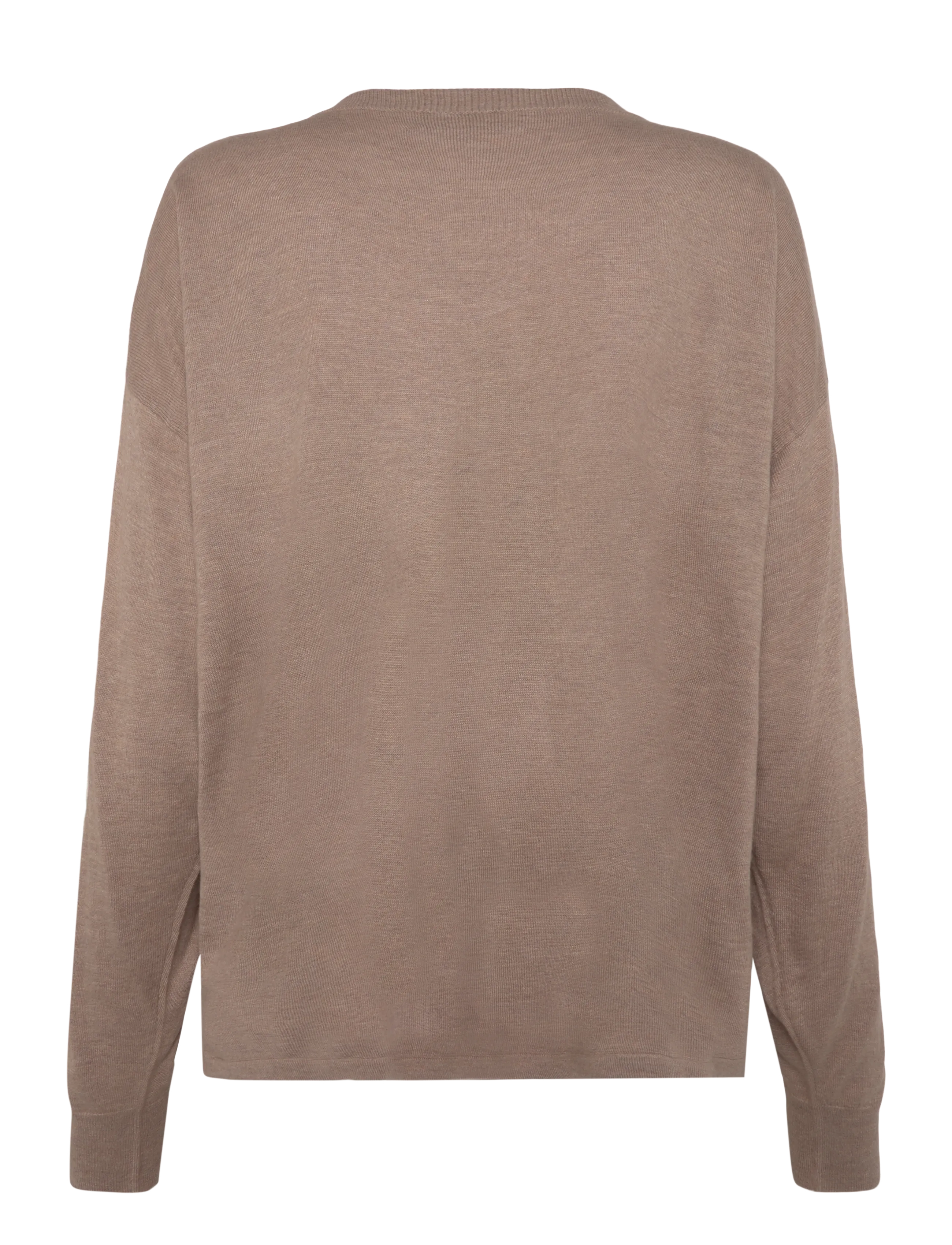 Davida Cashmere - Fine Knit Straight Sweater - herbstliche kleidung - mink - 1