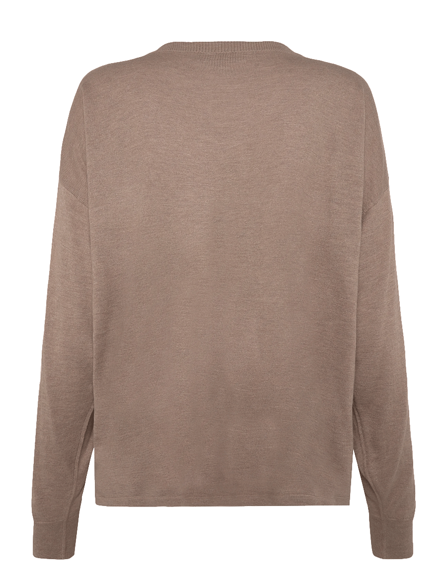 Davida Cashmere - Fine Knit Straight Sweater - kaschmir - mink - 1