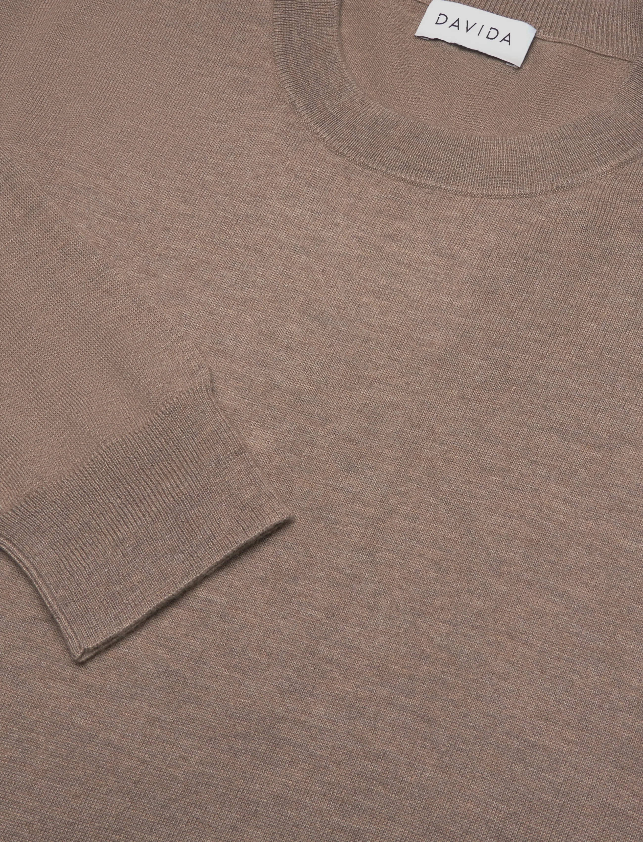 Davida Cashmere - Fine Knit Straight Sweater - herbstliche kleidung - mink - 2