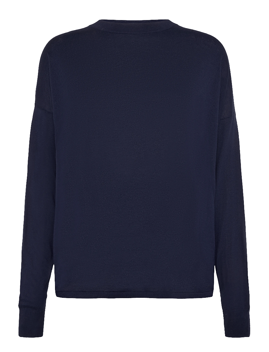 Davida Cashmere - Fine Knit Straight Sweater - kaschmir - navy - 0