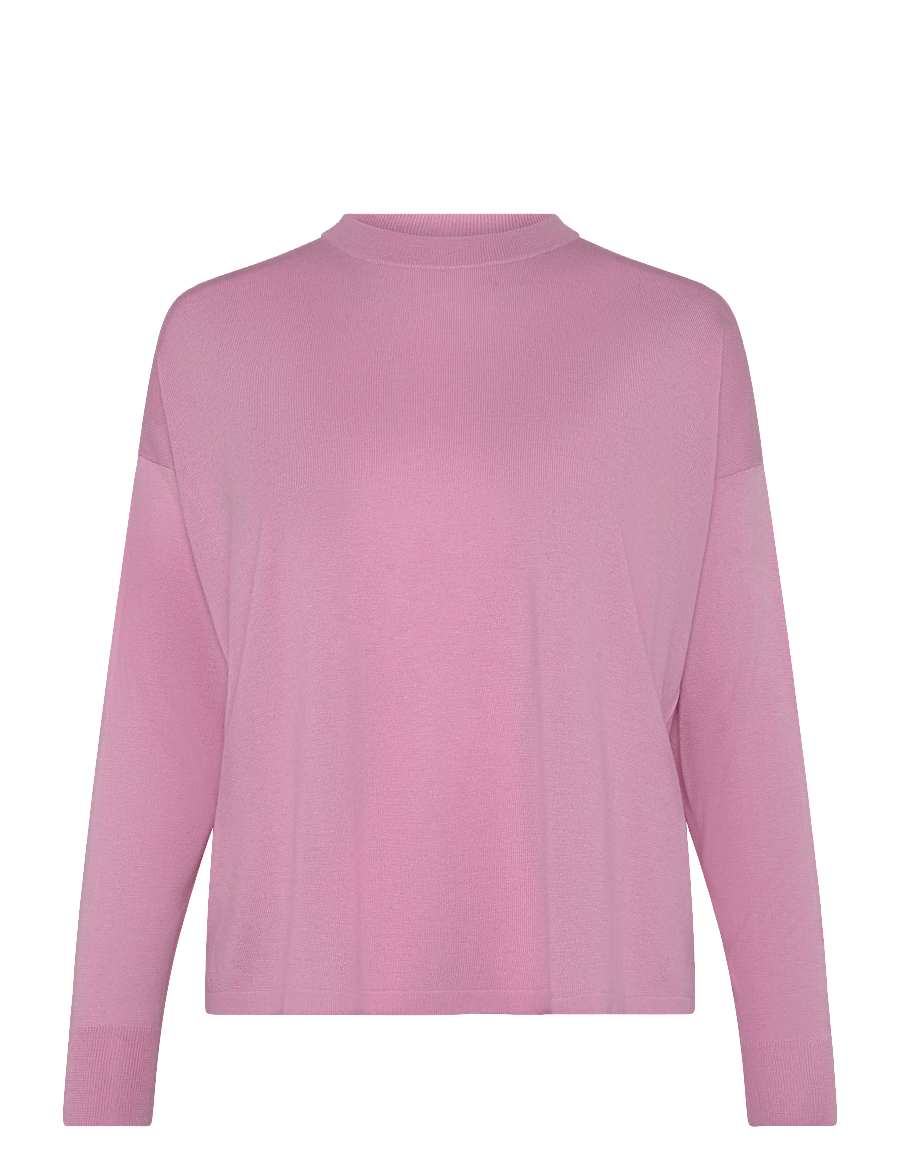 Davida Cashmere - Fine Knit Straight Sweater - kashmir - rose pink - 0