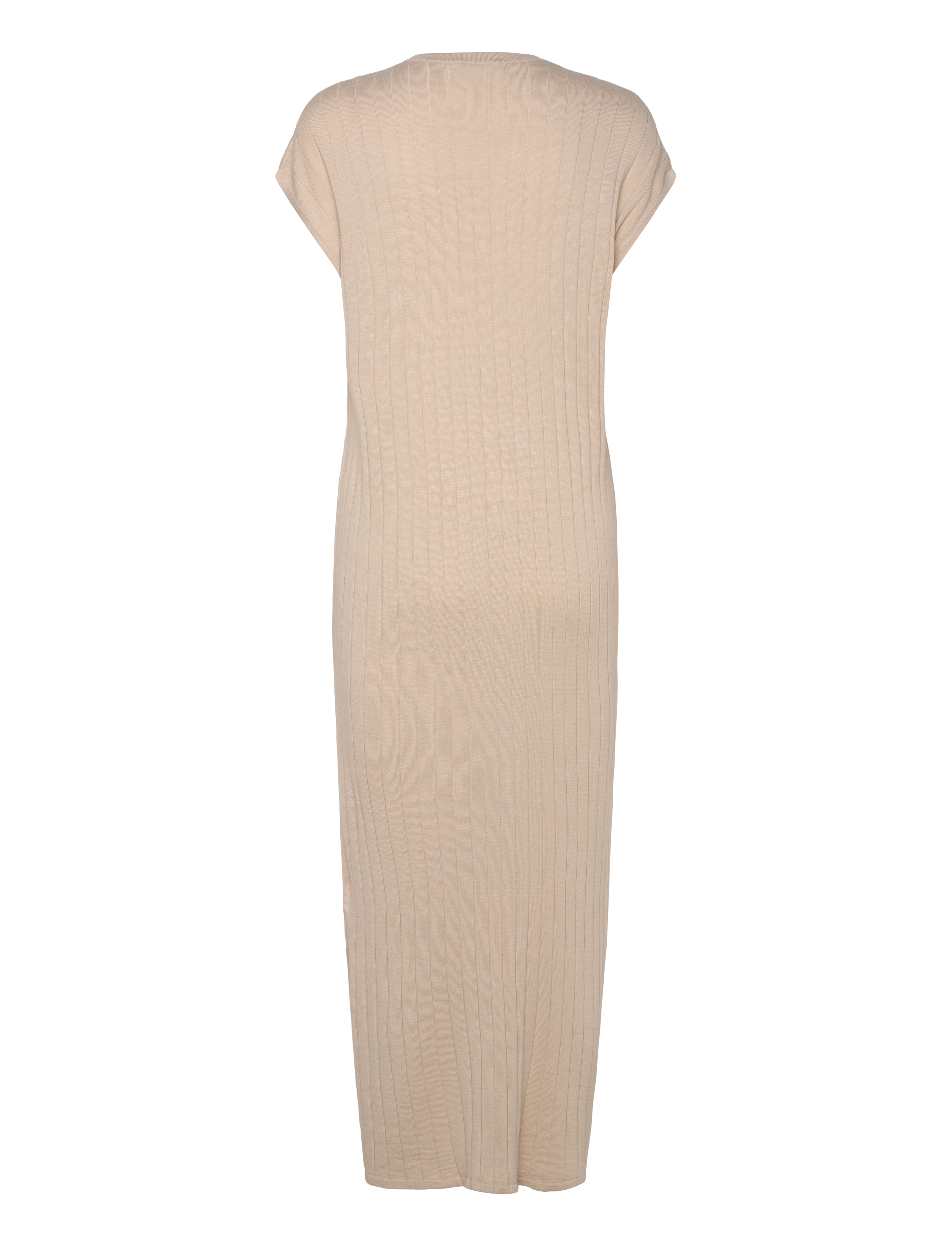 Davida Cashmere - Fine Knit Cap Sleeve Dress - sand stone - 1