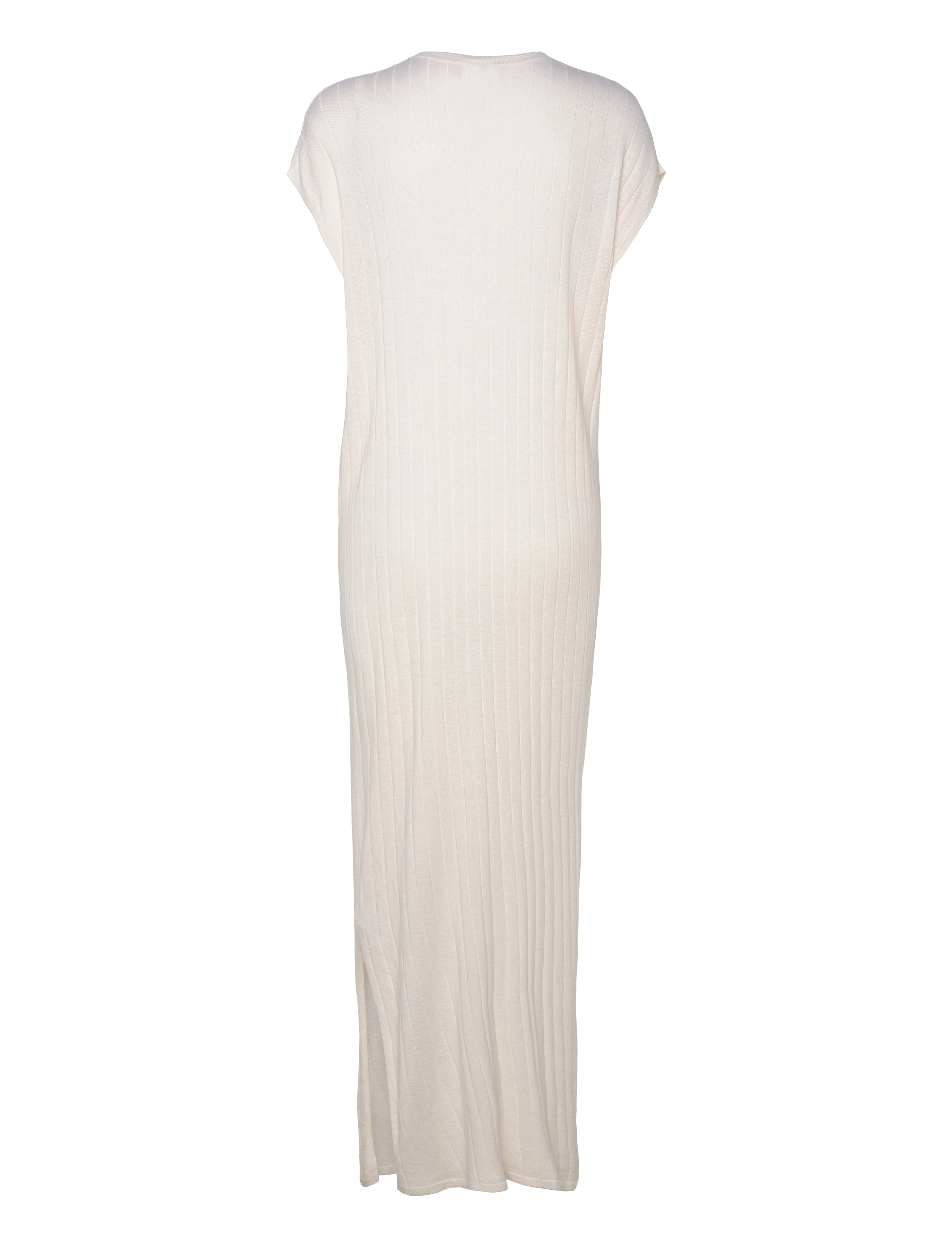 Davida Cashmere - Fine Knit Cap Sleeve Dress - white - 1