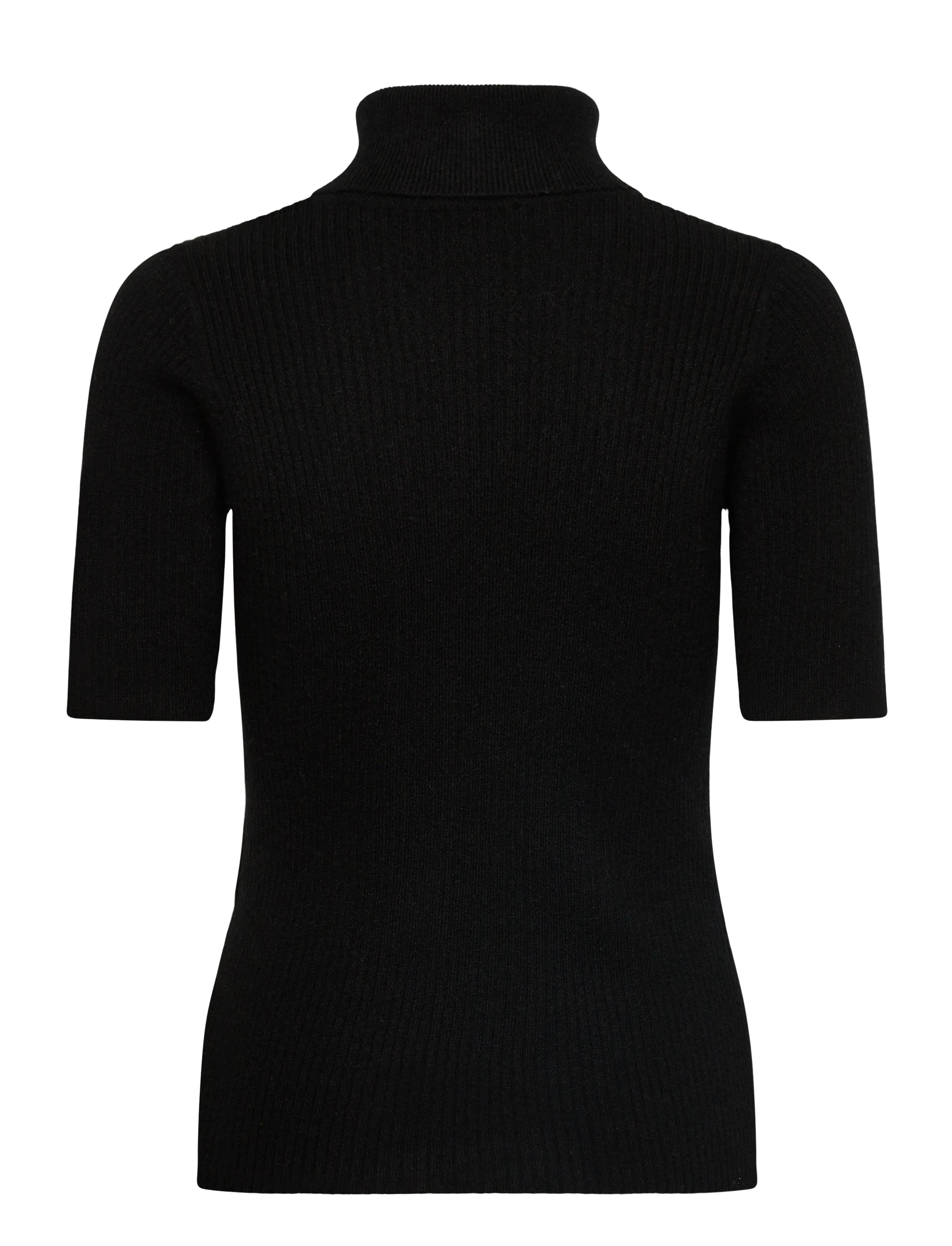 Davida Cashmere - Turtleneck Rib T-shirt - kaszmir - black - 2