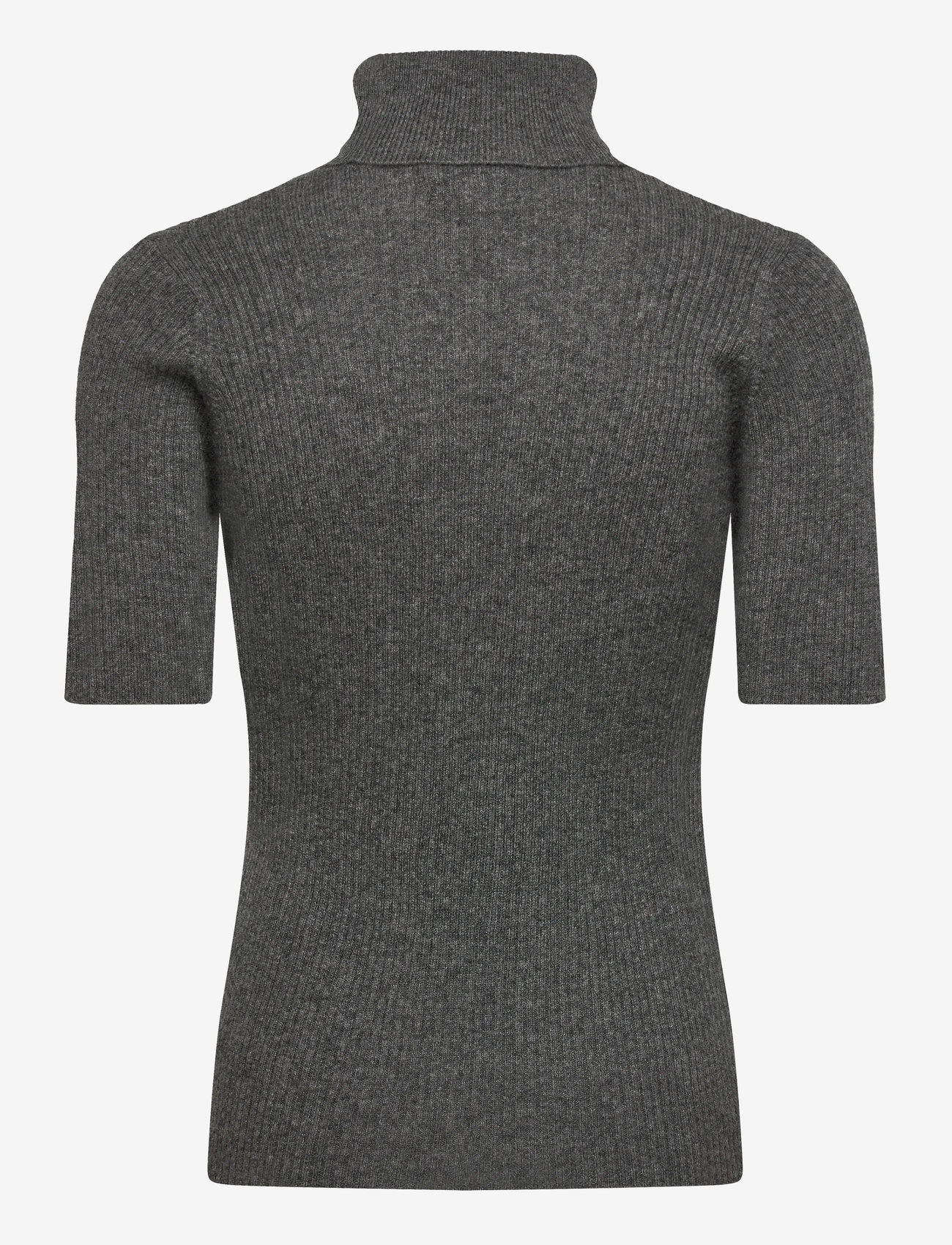 Davida Cashmere - Turtleneck Rib T-shirt - kaschmir - dark grey - 1