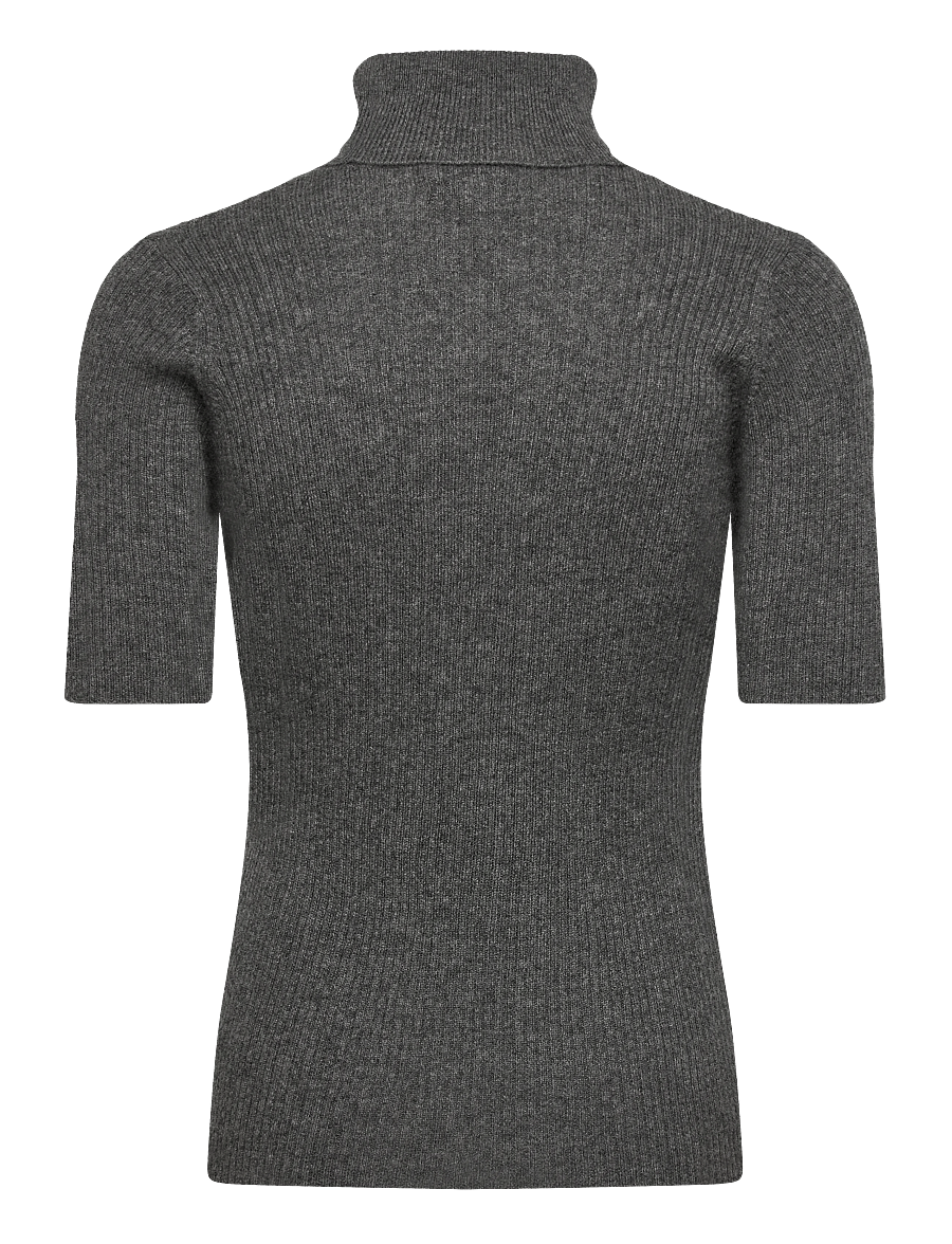 Davida Cashmere - Turtleneck Rib T-shirt - kašmiir - dark grey - 2