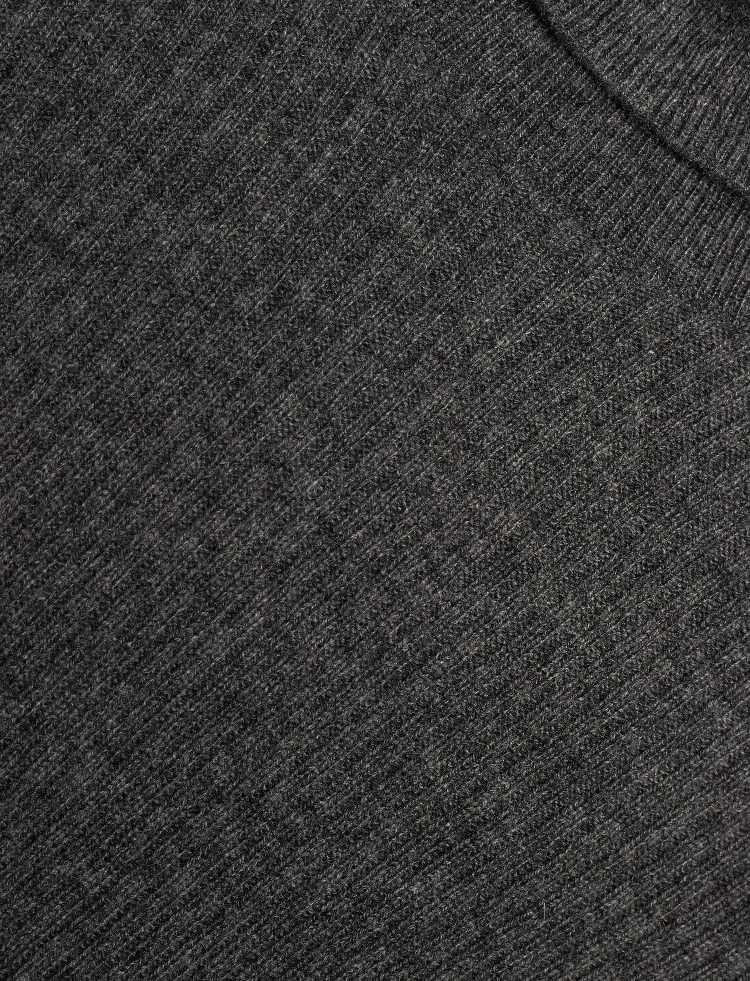 Davida Cashmere - Turtleneck Rib T-shirt - cashmere - dark grey - 2