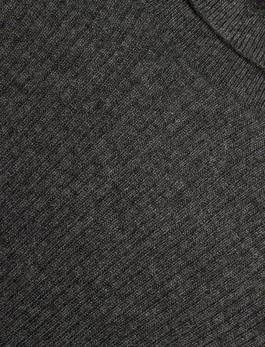 Davida Cashmere - Turtleneck Rib T-shirt - kašmiir - dark grey - 5