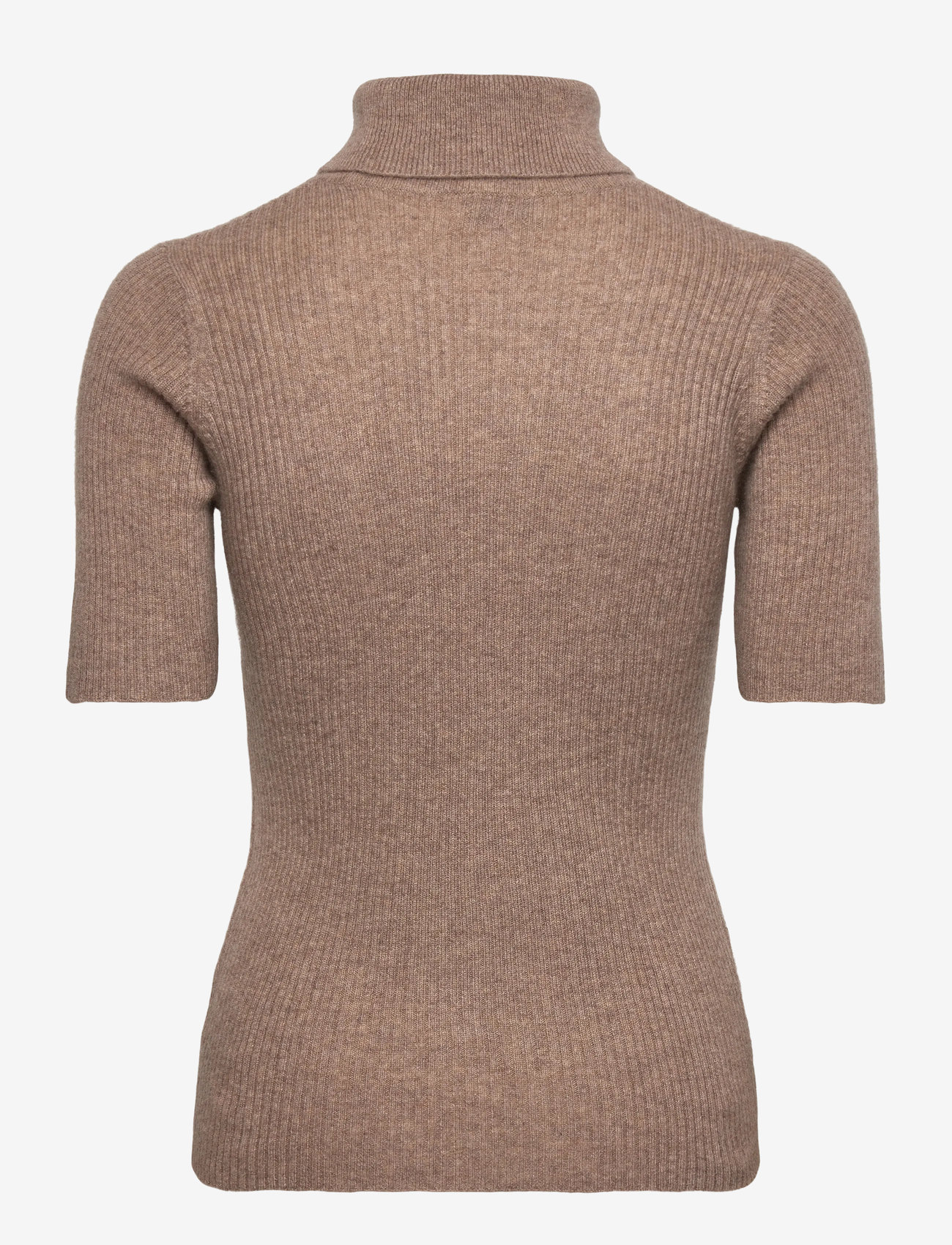 Davida Cashmere - Turtleneck Rib T-shirt - kashmir - mink - 2