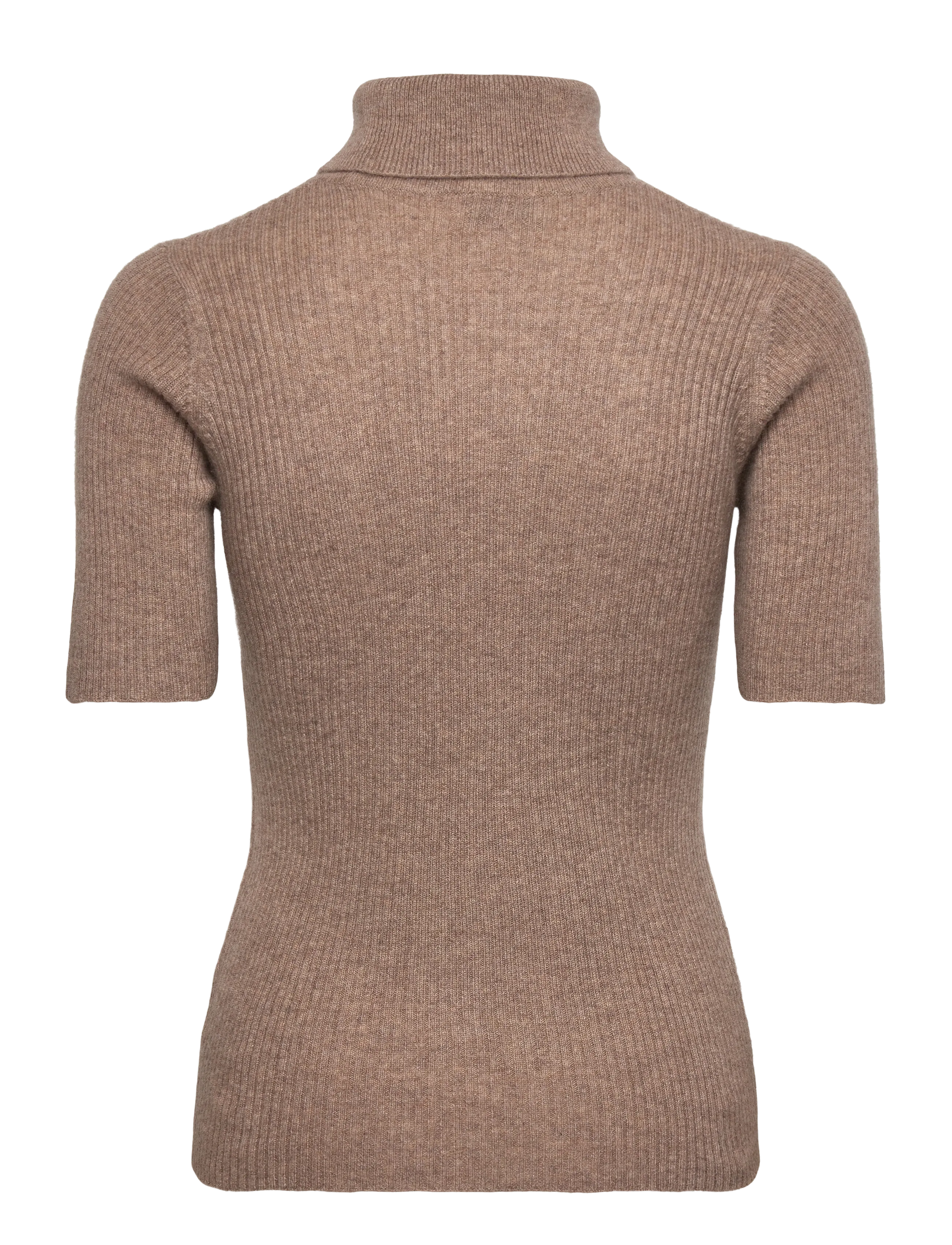 Davida Cashmere - Turtleneck Rib T-shirt - rullekraver - mink - 2