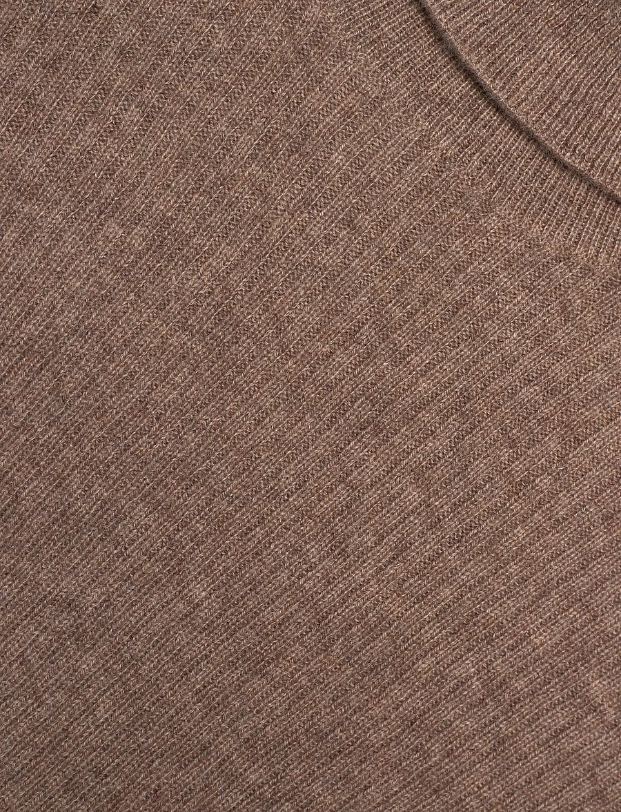 Davida Cashmere - Turtleneck Rib T-shirt - kašmiir - mink - 5